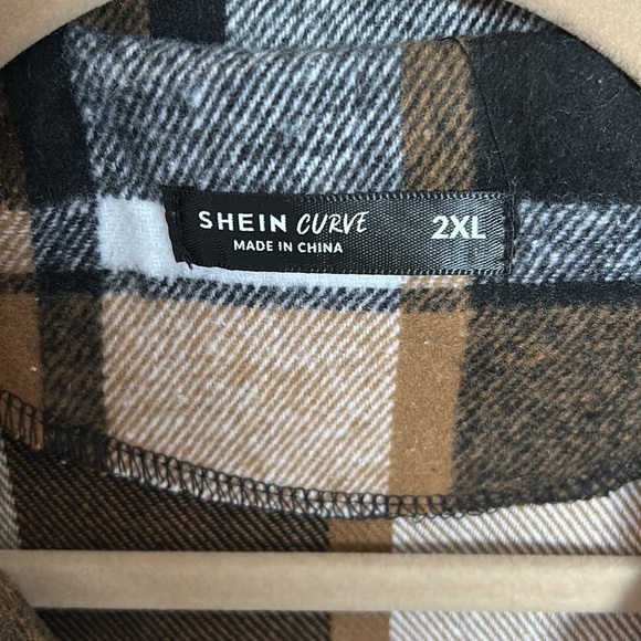 Plaid Double Breast Lightweight Coat Size 2XL - Picture 3 of 7